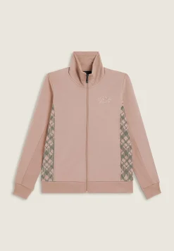 Freddy Felpa full zip con collo alto e inserti geometrici-Donna Ginnastica|Felpe