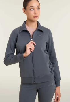Freddy Felpa full zip con collo alto e inserti geometrici-Donna Ginnastica|Felpe