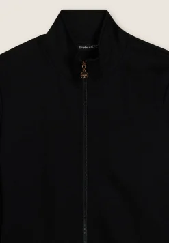 Freddy Felpa full zip in viscosa con inserti in ciniglia-Donna Felpe