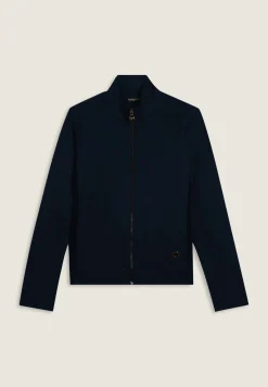 Freddy Felpa full zip in viscosa con inserti in ciniglia-Donna Felpe