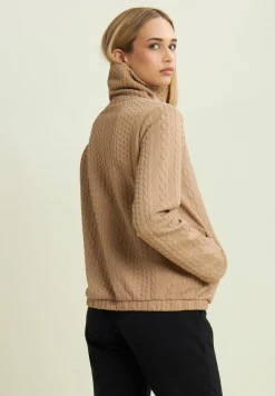 Freddy Felpa full-zip in tessuto tecnico doppio a trecce-Donna Felpe