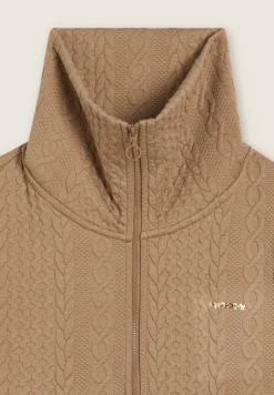 Freddy Felpa full-zip in tessuto tecnico doppio a trecce-Donna Felpe