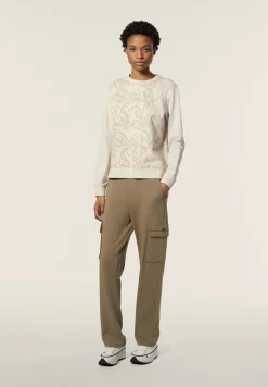 Freddy Felpa girocollo comfort fit donna con fantasia floreale-Donna Pilates|Ginnastica