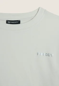 Freddy Felpa girocollo comfort fit da donna corta in vita-Donna Felpe