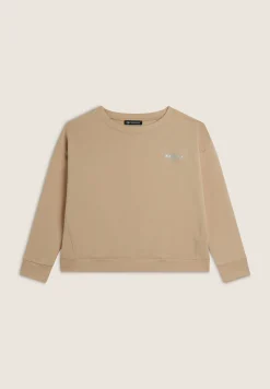 Freddy Felpa girocollo comfort fit da donna corta in vita-Donna Felpe