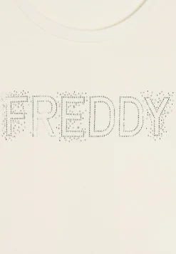 Freddy Felpa girocollo con Logo in Strass-Donna Felpe