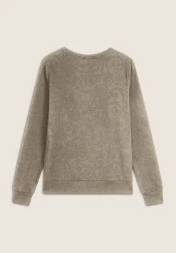 Freddy Felpa girocollo da donna fantasia paisley all-over-Donna Ginnastica|Felpe