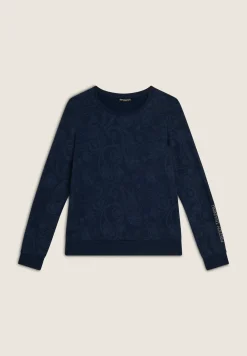 Freddy Felpa girocollo da donna fantasia paisley all-over-Donna Ginnastica|Felpe