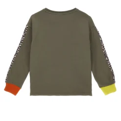 Freddy Felpa girocollo inserti animalier e in colore a contrasto- Felpe