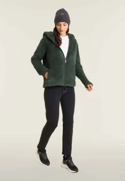 Freddy Felpa in pile sherpa con cappuccio e zip-Donna Ginnastica|Felpe