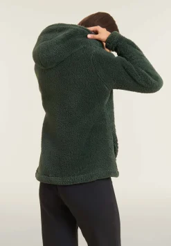 Freddy Felpa in pile sherpa con cappuccio e zip-Donna Ginnastica|Felpe