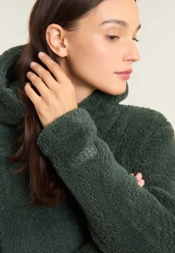 Freddy Felpa in pile sherpa con cappuccio e zip-Donna Ginnastica|Felpe