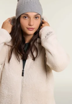 Freddy Felpa in pile sherpa con cappuccio e zip-Donna Ginnastica|Felpe