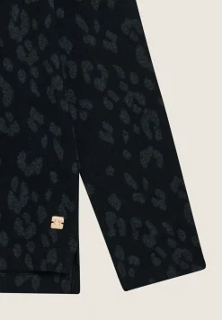 Freddy Felpa in viscosa interlock effetto tricot fantasia animalier-Donna Felpe