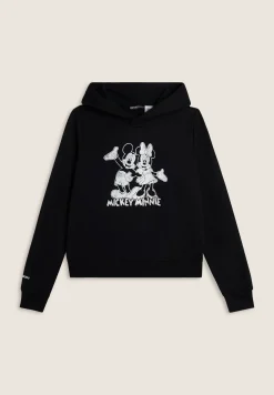 Freddy Felpa nera con cappuccio Mickey & Minnie-Donna Felpe