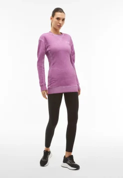 Freddy Felpa oversize tinta a freddo con inserti in rib-Donna Felpe