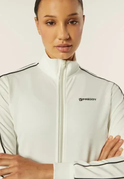 Freddy Felpa Regular Fit Collo Alto con Zip e bordature a contrasto-Donna Felpe