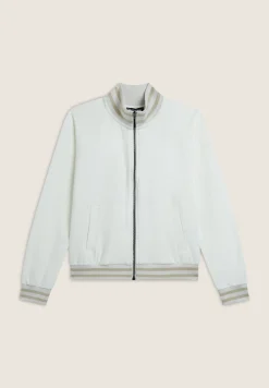 Freddy Felpa slim fit con zip e collo alto in costina a strisce-Donna Felpe
