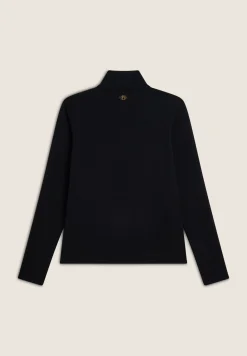 Freddy Felpa slim fit con zip e collo alto e dettagli leopardati-Donna Felpe