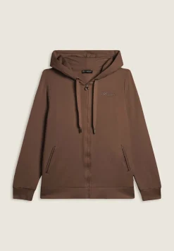 Freddy Felpa sportiva da donna cappuccio e zip con strass bicolore-Donna Ginnastica|Felpe