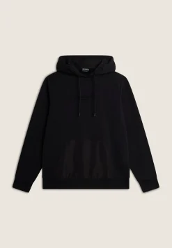Freddy Felpa Uomo in Cotone con Cappuccio e Logo Tono su Tono-Uomo Felpe