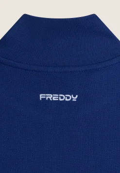 Freddy Felpa Uomo Zip con Collo Alto in tessuto piqué-Uomo Felpe