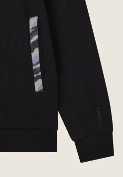 Freddy Felpa Uomo Zip e Collo Alto con Dettagli Camouflage-Uomo Felpe