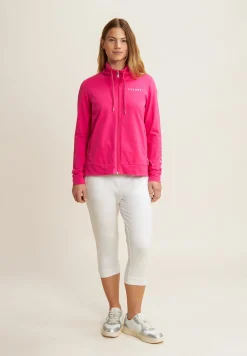 Freddy Felpa zip collo alto con dettagli floreali e stampa su manica-Donna Pilates|Ginnastica