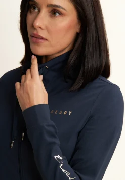 Freddy Felpa zip collo alto con dettagli floreali e stampa su manica-Donna Pilates|Ginnastica