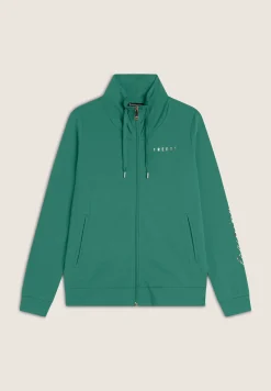 Freddy Felpa zip collo alto con dettagli floreali e stampa su manica-Donna Pilates|Ginnastica