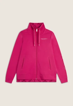 Freddy Felpa zip collo alto con dettagli floreali e stampa su manica-Donna Pilates|Ginnastica