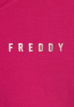 Freddy Felpa zip collo alto con dettagli floreali e stampa su manica-Donna Pilates|Ginnastica