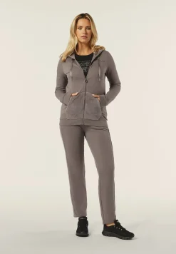 Freddy Felpa zip da donna con cappuccio e tasche in velluto-Donna Ginnastica|Felpe