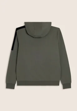 Freddy Felpa zip e cappuccio con inserti a contrasto-Uomo Felpe