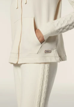 Freddy Felpa zip e cappuccio con tasche a marsupio e dettagli tricot-Donna Felpe