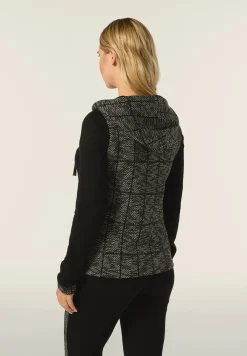 Freddy Felpa zip e cappuccio con retro e cappuccio in jacquard knit-Donna Felpe