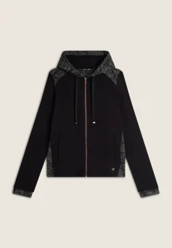 Freddy Felpa zip e cappuccio con retro e cappuccio in jacquard knit-Donna Felpe