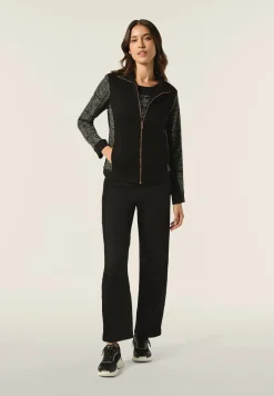 Freddy Felpa zip e collo alto con inserti in jacquard knit-Donna Felpe