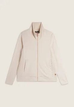 Freddy Felpa zip e collo alto con inserti a trecce su fianchi e collo-Donna Felpe