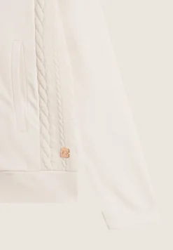 Freddy Felpa zip e collo alto con inserti a trecce su fianchi e collo-Donna Felpe