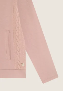 Freddy Felpa zip e collo alto con inserti a trecce su fianchi e collo-Donna Felpe