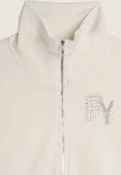 Freddy Felpa Zip e Collo Alto con dettaglio Effetto Seta-Donna Ginnastica|Felpe