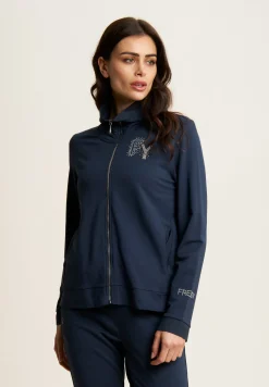 Freddy Felpa Zip e Collo Alto con dettaglio Effetto Seta-Donna Ginnastica|Felpe