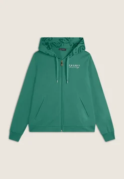 Freddy Felpa zip leggera con cappuccio e dettagli floreali-Donna Pilates|Ginnastica