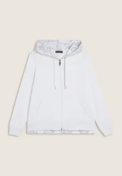 Freddy Felpa zip leggera con cappuccio e dettagli floreali-Donna Pilates|Ginnastica