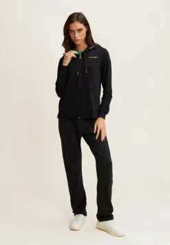 Freddy Felpa zip leggera con cappuccio e dettagli floreali-Donna Pilates|Ginnastica