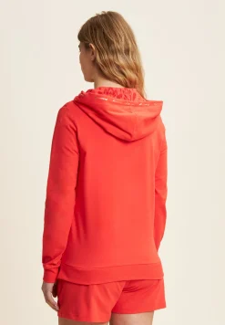 Freddy Felpa zip leggera con cappuccio e dettagli floreali-Donna Pilates|Ginnastica