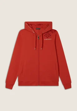 Freddy Felpa zip leggera con cappuccio e dettagli floreali-Donna Pilates|Ginnastica