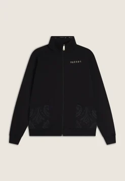 Freddy Felpa zip leggera con collo alto e dettagli floreali-Donna Pilates|Ginnastica