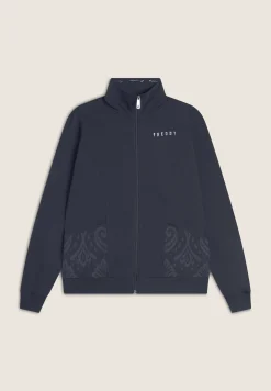 Freddy Felpa zip leggera con collo alto e dettagli floreali-Donna Pilates|Ginnastica